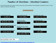 Tablet Screenshot of numberofabortions.com